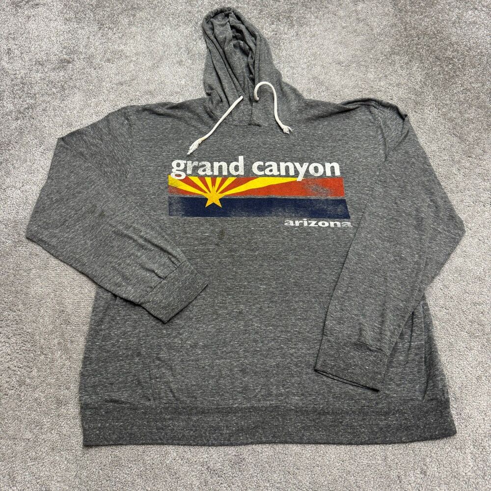 Blue 84 Grand Canyon Arizona Graphic Pullover Hoodie Womens 2XL Gray Lightweight